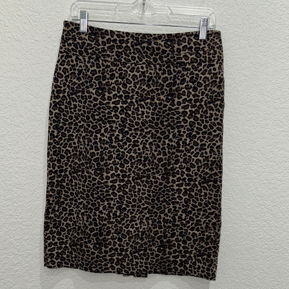 Chico's Leopard Print Pencil Skirt - Brown and Black